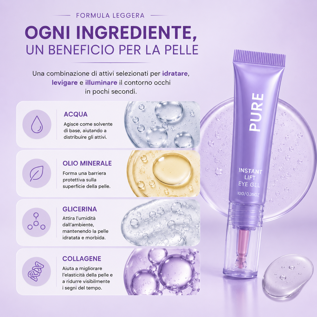 Gel Contorno Occhi Istantaneo al Collagene